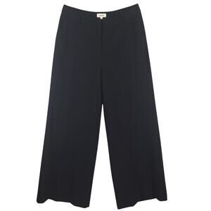 L'Agence Women's Pilar Wide Leg Black Pants Sz 10 Quiet Luxury Casual Chic